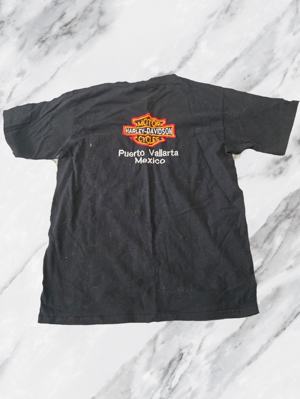 Harley-Davidson Black Short-Sleeve Tee Embroidered Logo